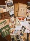 Over 1lb 100 pc Antique Vintage Curated Junk Journal Scrapbooks Ephemera Lot