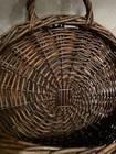 Vintage Wicker Wall Basket Woven Hanging Planter 12  Garden Pocket Brown Twigs