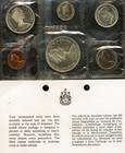Canadian 1965 6 Coin Proof Like Set In Yellow Envelope   Bonus