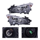 For Mazda 3 Headlights 2014 2015 2016 Halogen Black Chrome Clear Lens Ma2503144