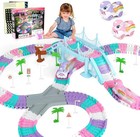 268pcs Unicorn Race Track Set     Glow In The Dark Magic Car Toy For Kids 3-9