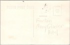 Glacier National Park Montana Rppc Photo Postcard  fountain  Many Glacier Hotel 
