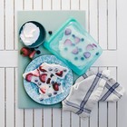 Stasher Premium Reusable Silicone Food Storage Bags  4-pack  Aqua