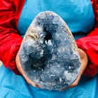 7 04lb Natural Blue Celestite Geode Quartz Crystal Mineral Specimen Healing