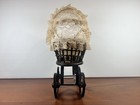 Vtg Victorian Style Baby Doll Carriage 16 Inch Buggy Stroller Metal Wicker Wood