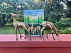 Vintage Pair Of Brass Deer In Original Box 1991