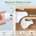 Child Safety Magnetic Cabinet Locks 6 Pack 2 Keys-baby Proofing Magnetic Draw   