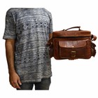 Leather Satchel Camera Crossbody Bag Dslr Slr Padded Case Messenger Handbags