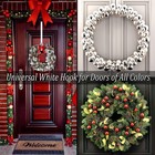 Wreath Hangers For Front Door  15  Hanger  Indoor Or Outdoor White 