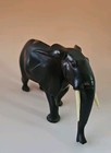 Vtg Carved Elephant Statue Ebony Wood Figurine Hand Carving Sculpture Elephant