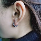 Stainless Steel Hoop Earrings For Women Men Minimalist Huggie Earrings Gold Silv