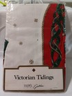 Victorian Tidings Bardwil Christmas Tablecloth Oval 60 X 84 Carousel Horse 1991