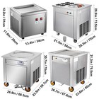 Uimoso Fried Ice Cream Machine Round square Pan Yogurt Roll Ice Cream Maker