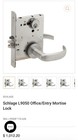 Schlage L9050 Office entry Mortise Lock 626 17a Satin Chrome W standar Cylinder