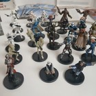 Star Wars Miniatures Lot Of 37 Figures Plus Terrain Tiles  Cards  And Rulebook