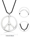 Hippie Accessory Set - 2 Pcs Hippy Glass Peace Necklace   Earrings  Boho Style