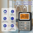 Portable Radio Am Fm Rechargeable Pocket Radio W  Best Reception Digital Tuning
