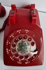 Vintage Western Electric Bell Series 500 Rotary Desk Phone In Dark Red