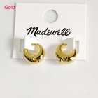 14mm Madewell Huggie Hoop Earrings Gift Chic Women Party Vacation Jewelry 2color