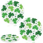 6 Inch St  Patrick s Day Decoration Plates Round Tableware 2 Green Shamrock