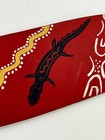 Aborigine Hand Painted Churinga bullroarer Crocodile Tracks Australian 7   x2   