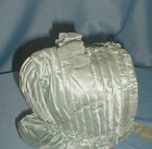 Sweet Antique Child S Hat Bonnet Victorian 1860 Baby Blue Silk