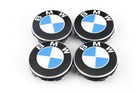 Genuine Bmw Blue White Floating Alloy Wheel Center  56mm 68mm Hub Caps
