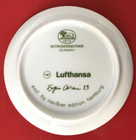 Lufthansa Hutschenreuther Porcelain Coaster 1989 Signed Artist Eugenio Carmi