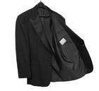 Nwt Black Tuxedo Jacket Two Button With Satin Peak Lapels Big   Tall 58xl