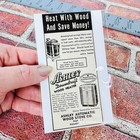 1949 Ashley Downdraft Wood Heater - Columbia Sc- Original Retro Print Ad