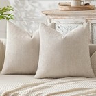 Chenille Throw Pillow Covers Luxurious Soft Decorative Cushion Cozy Home Accent