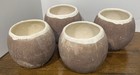 Set Of 4 Vintage 1960s Trader Vics Tiki Bar Coconut Shaped Ceramic Mugs Cups Usa