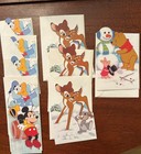 Vtg Hallmark Disney Christmas Cards Mickey Donald Winnie Bambi Mixed Lot 8