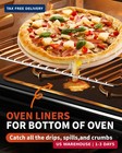 Oven Liners For Bottom Of Oven - 2 Pack Large Heavy Duty Oven Mats  17 x 25  Reu