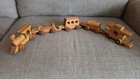 Handcrafted Wooden Toy Train Set Engine Multiple Cars And Caboose
