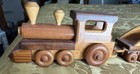 Wooden Train Set   Hand Made   59 Inches Long Superb