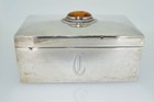 Arts   Crafts Shreve   Co Sterling Silver   Baltic Amber Craftsman Box