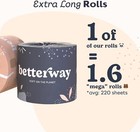 Betterway Bamboo Toilet Paper 3 Ply Sustainable Toilet Tissue 12 Double Rolls