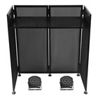 Dj Event Facade With Folding Table   Led Lights - Black white Scrims