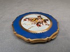     vintage Stratton Of England Powder Compact Birds Blue 3  Pat  764125