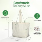 3 Pack Canvas Reusable Grocery Bags - Cotton Canvas Grocery Bag Cloth Shopping