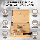 Storage Box With Lock  Decorative Box Set Includes Glass Jars   Grinder