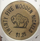 Vintage Modern Chevy Honaker  Va Wooden Nickel -  1 Token Virginia