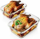 Set Of 2 63 Oz  Large Glass Food Storage Container With Airtight Lid   Razab