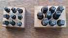  2  Vintage Steel Number Punch Stamp Sets  0-8  5 16    1 4  W wooden Boxes