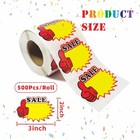 500pcs Garage Sale Stickers Price Tags Roll Self Adhesive Blank Labels 3x2
