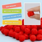 Morfen 150 Pieces Pom Poms  1 Inch Red Pom Poms For Crafts  Fuzzy Pompom Puff