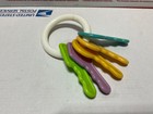 Vintage 1975  The First Years  Key Ring Baby Rattle Toy Plastic 5 Keys Teether