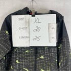 Nike Glow In The Dark Windbreaker Hooded Jacket Black Green Boys Xl New