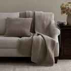 Tufted Stitch Velvet Decorative Lumbar Pillow Cover - Taupe  12 In  X 21 In    